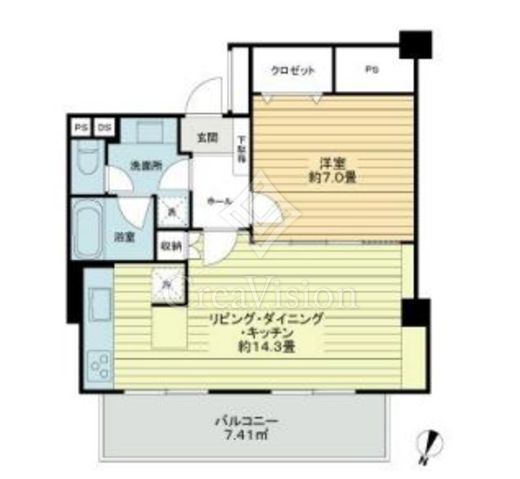 NK麹町コータース　907号室　間取り