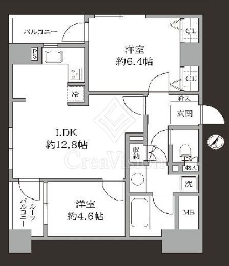 ルピナス赤坂乃木坂　205号室　間取り