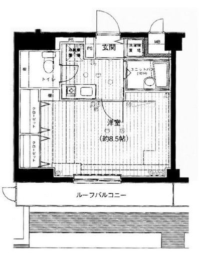 メインステージ白金高輪　601号室　間取り