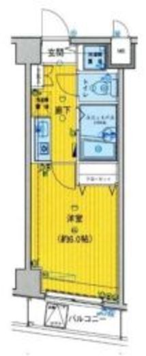 メインステージ白金高輪　211号室　間取り
