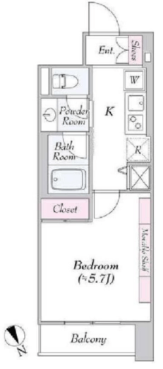 ヴァンテ・アン神楽坂　307号室　間取り