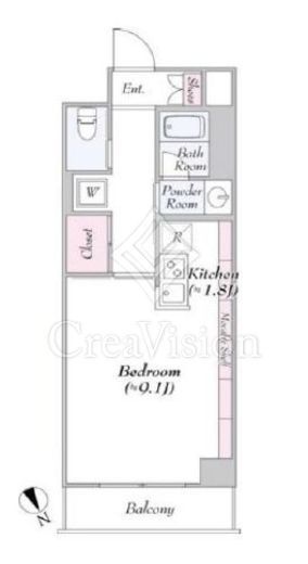 ヴァンテ・アン神楽坂　402号室　間取り