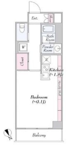 ヴァンテ・アン神楽坂　402号室　間取り