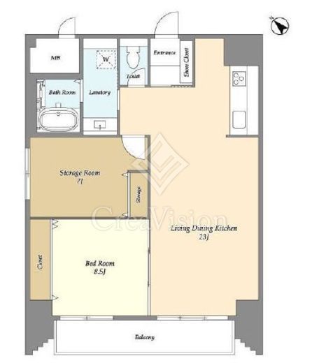 ヴァンテ・アン神楽坂　510号室　間取り