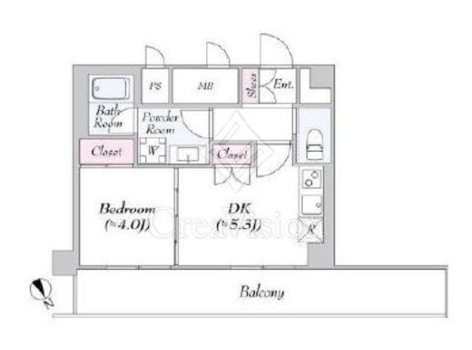 ヴァンテ・アン神楽坂　802号室　間取り