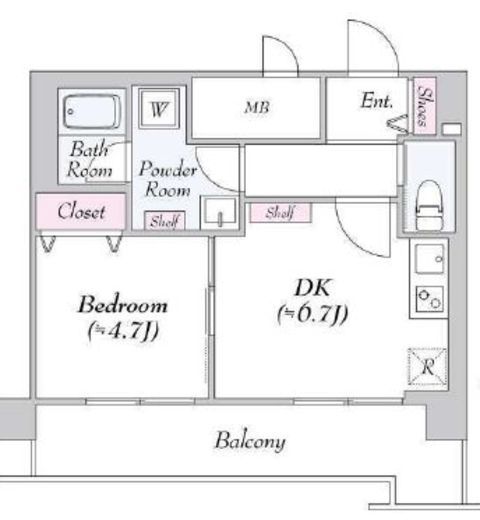 ヴァンテ・アン神楽坂　803号室　間取り