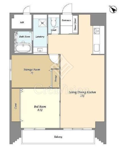 ヴァンテ・アン神楽坂　905号室　間取り