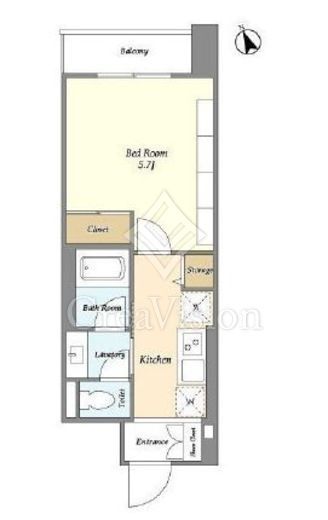 ヴァンテ・アン神楽坂　508号室　間取り