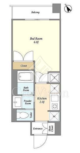 ヴァンテ・アン神楽坂　308号室　間取り