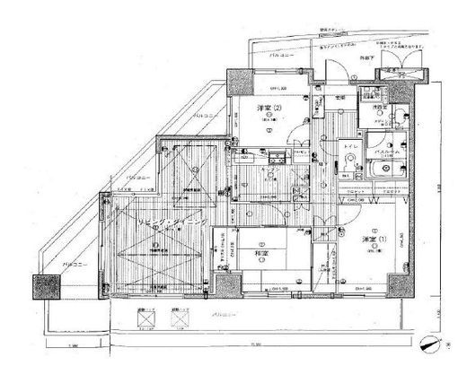 ライオンズシティ西新宿　1401号室　間取り