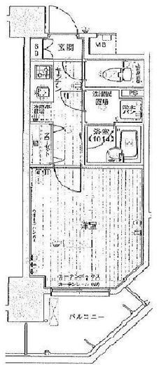 パークウェル三田　403号室　間取り