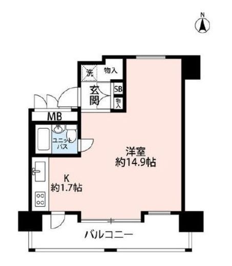 ルネ御苑プラザ　412号室　間取り