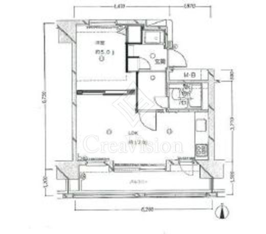 ルネ御苑プラザ　909号室　間取り