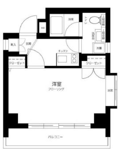 パークサイド九段　901号室　間取り
