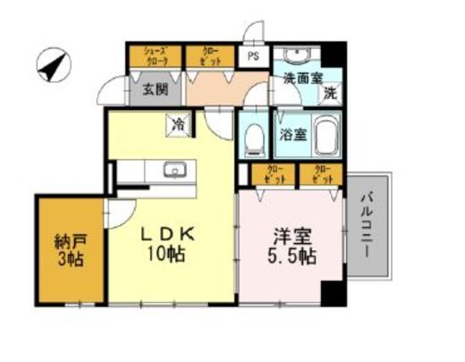 六本木レジデンス　401号室　間取り