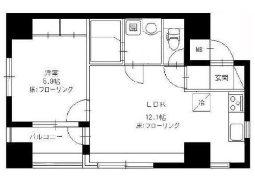 アムス馬喰町　205号室　間取り