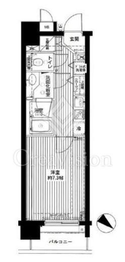 ダイアパレスグランデージ日本橋　206号室　間取り