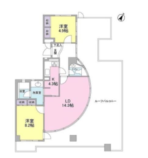 キャッスル北沢代々木上原　302号室　間取り