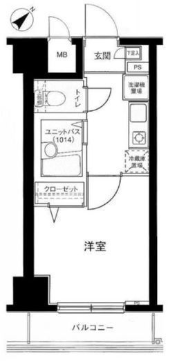 メインステージ銀座　1004号室　間取り