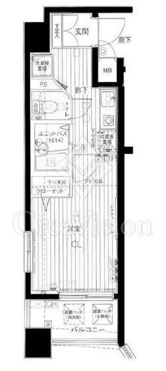 メインステージ銀座　1007号室　間取り