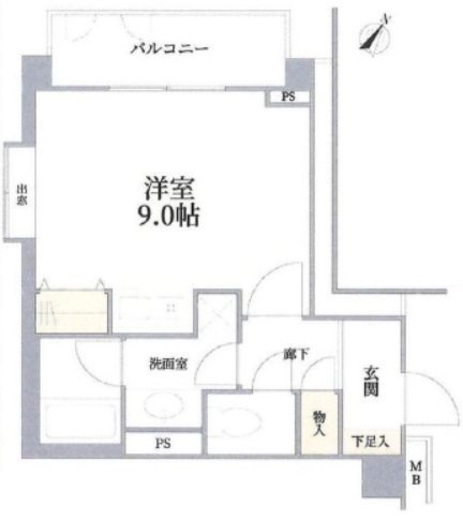 ダイアパレス赤坂　307号室　間取り