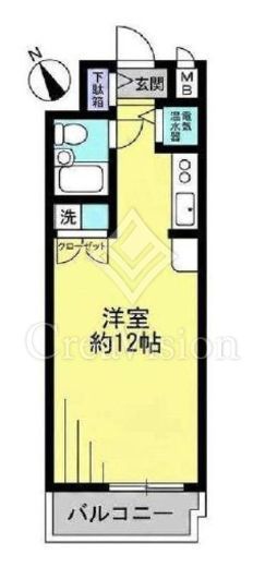 ビューシティ新宿御苑　6F2号室　間取り