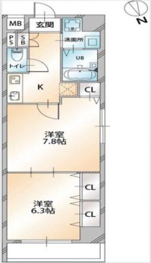 オーキッドレジデンス明石町　401号室　間取り
