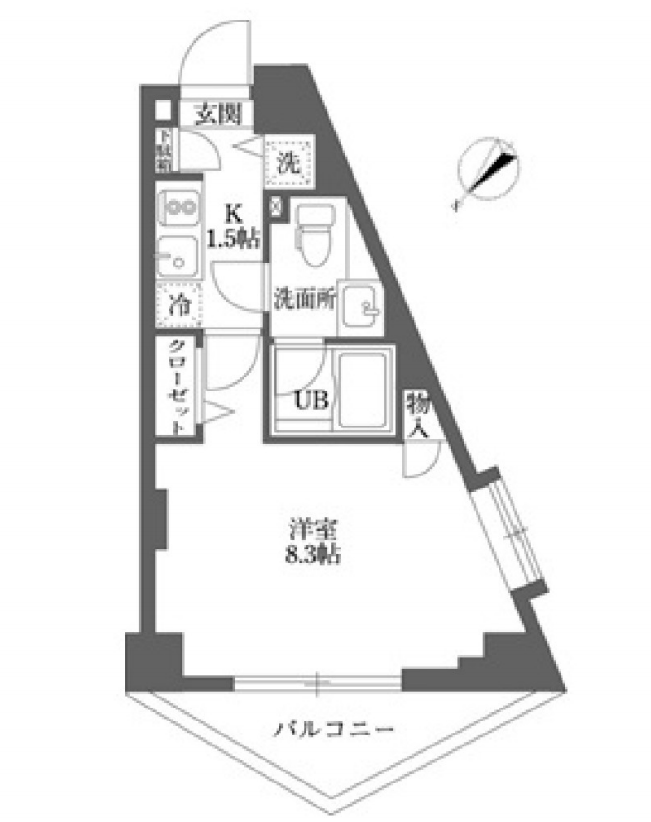 ムーブメンツ西早稲田　602号室　間取り