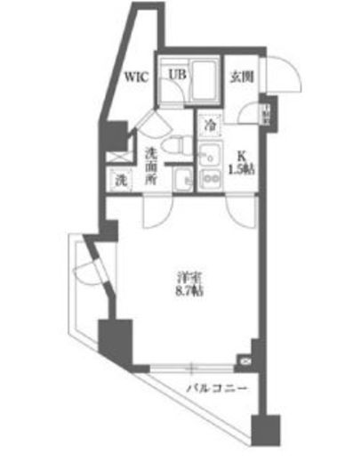 ムーブメンツ西早稲田　801号室　間取り