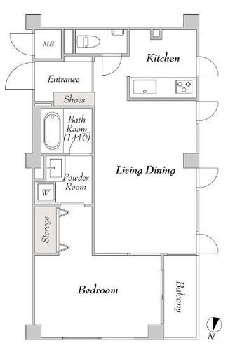 ミリアレジデンス高輪　205号室　間取り