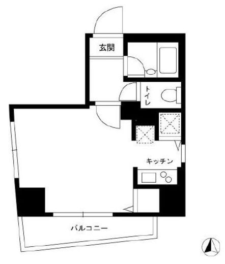 スカイコート神楽坂弐番館　601号室　間取り
