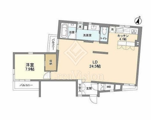 PATH牛込神楽坂　404号室　間取り