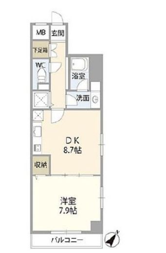 エクメーネ日本橋　206号室　間取り