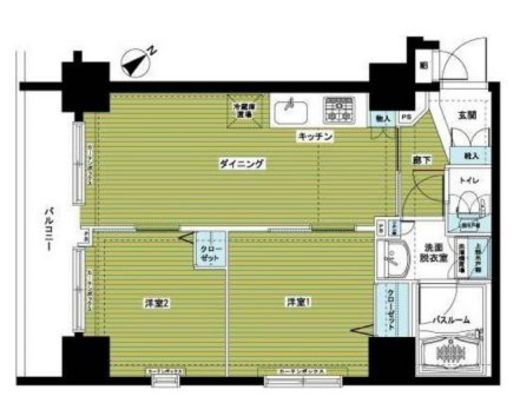 アヴァンティーク銀座2丁目参番館　907号室　間取り