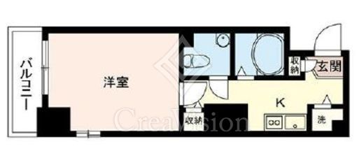 スカイコート三越前壱番館　503号室　間取り
