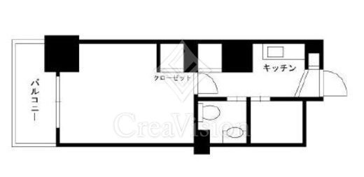 スカイコート三越前壱番館　503号室　間取り