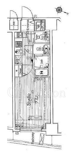 ガラ・ステージ神田　1103号室　間取り