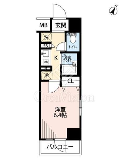 プレール日本橋三越前　401号室　間取り