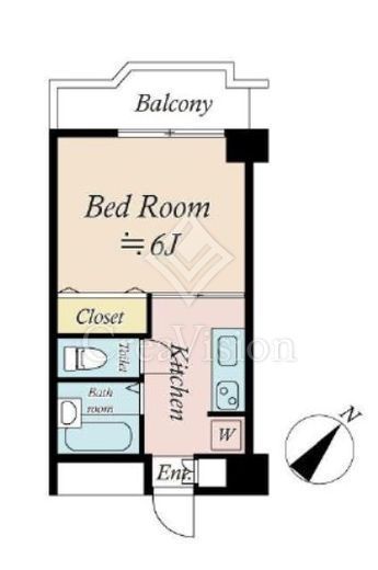 築地永谷コーポラス　610号室　間取り