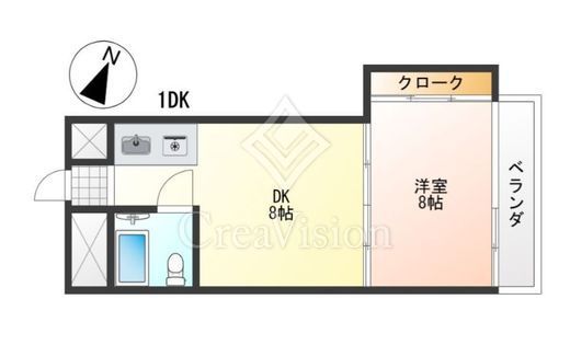 築地永谷コーポラス　514号室　間取り