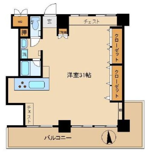 東建ニューハイツ九段　315号室　間取り