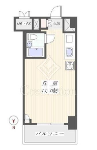 東建ニューハイツ九段　505号室　間取り
