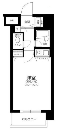 プリヴェール赤坂　303号室　間取り