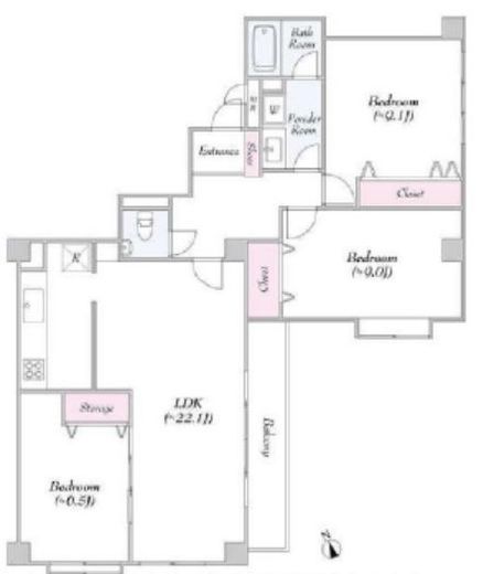 リエール市ヶ谷　401号室　間取り