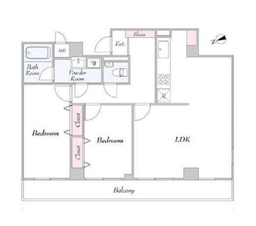 リエール市ヶ谷　407号室　間取り