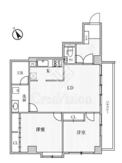 リエール市ヶ谷　201号室　間取り