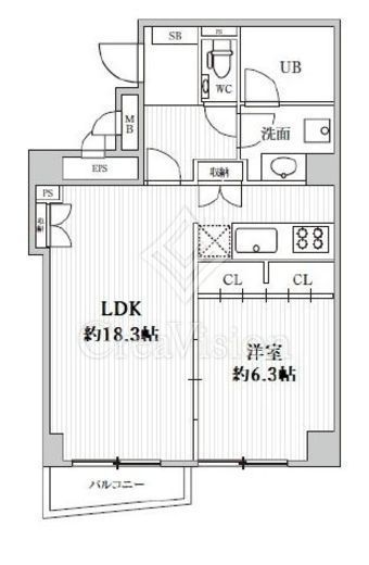 リエール市ヶ谷　203号室　間取り