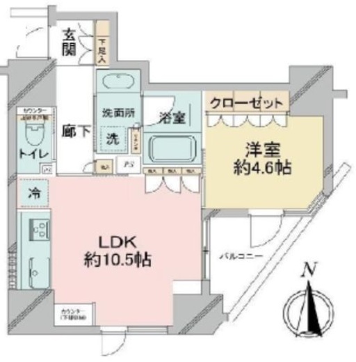 プレミスト新宿都庁前　701号室　間取り