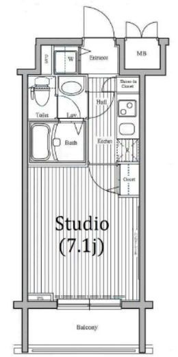 ガラ・ステーション岩本町North　207号室　間取り