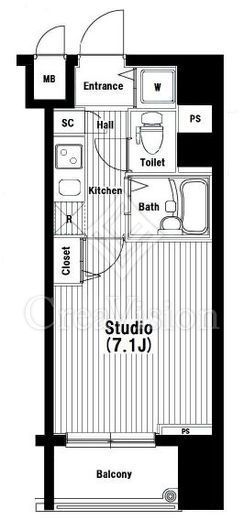 ガラ・ステーション岩本町North　1003号室　間取り